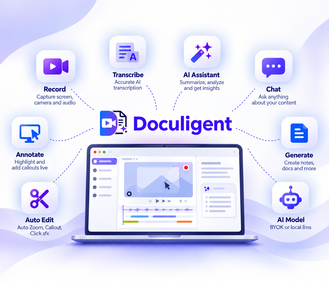 Doculigent: record, edit, chat, and generate notes from your recordings